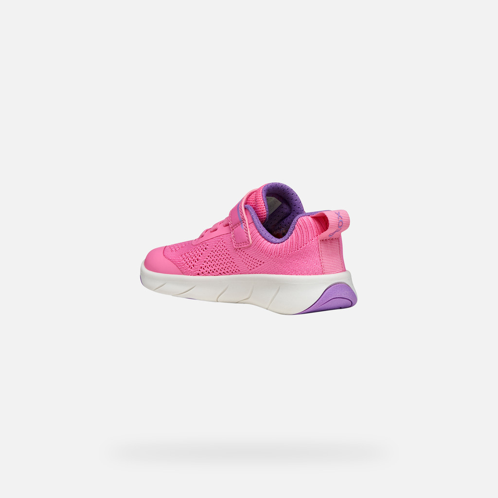 Canvas sneakers FOOT-RUN GIRL Pink/Lavender - image number 3 | GEOX