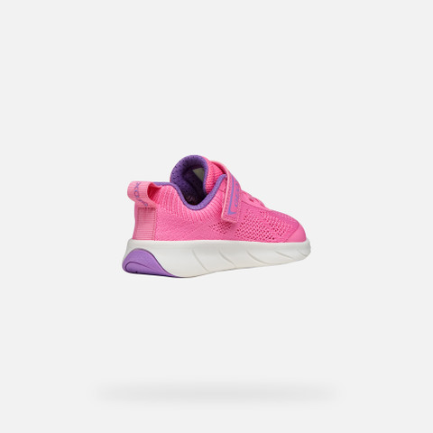 Canvas sneakers FOOT-RUN GIRL Pink/Lavender - image number 4 | GEOX