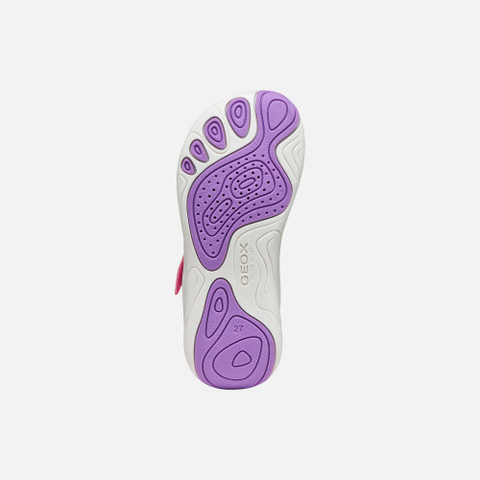 Canvas sneakers FOOT-RUN GIRL Pink/Lavender - image number 6 | GEOX