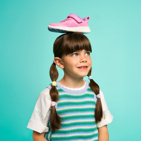 Caskets en toile FOOT-RUN FILLE Rose/Lilas - image number 1 | GEOX