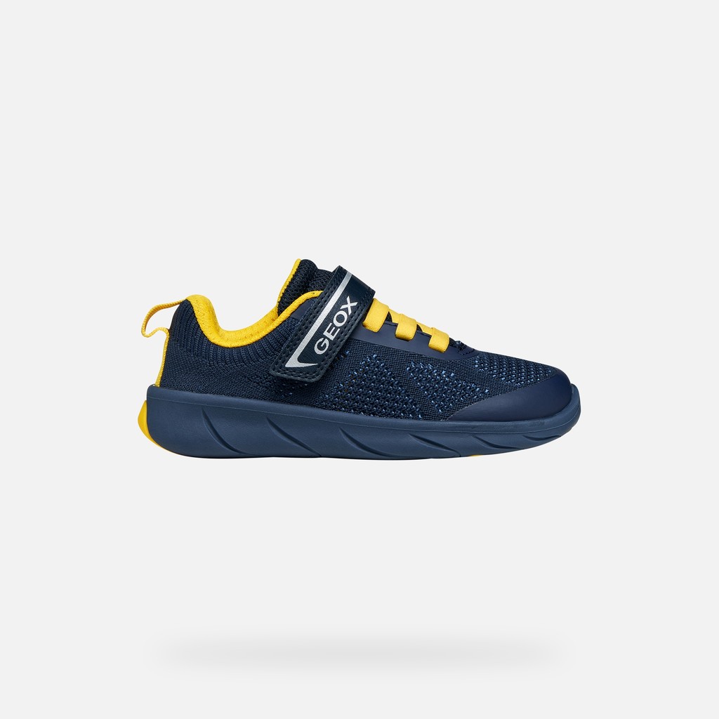 Canvas sneakers FOOT-RUN BOY Navy/Yellow - image number 1 | GEOX