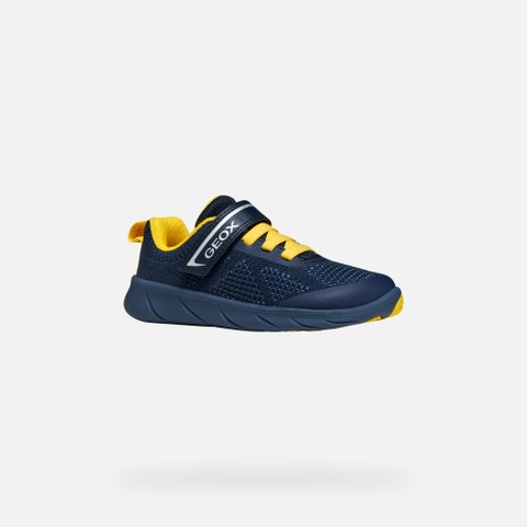 Canvas sneakers FOOT-RUN BOY Navy/Yellow - image number 2 | GEOX