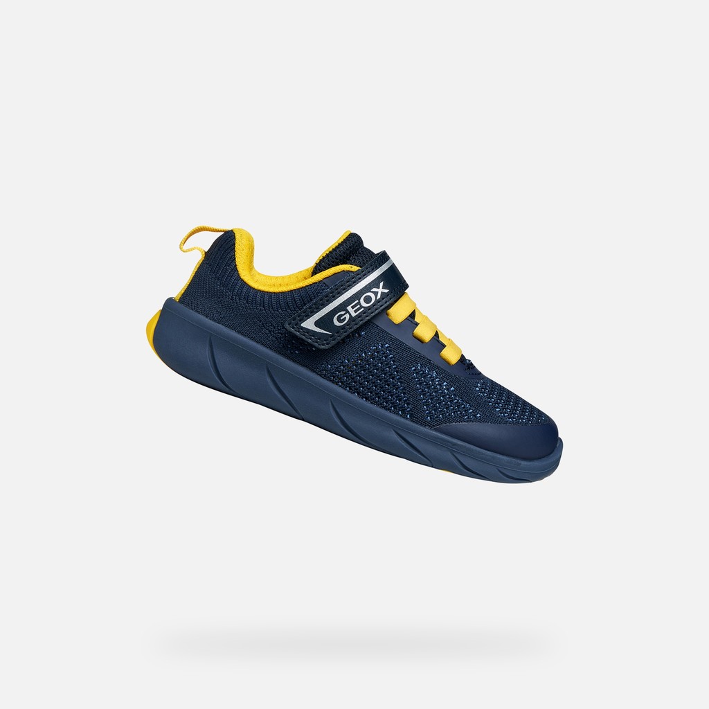 Canvas sneakers FOOT-RUN BOY Navy/Yellow - image number 0 | GEOX