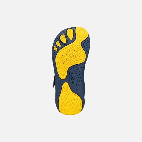 Canvas sneakers FOOT-RUN BOY Navy/Yellow - image number 6 | GEOX