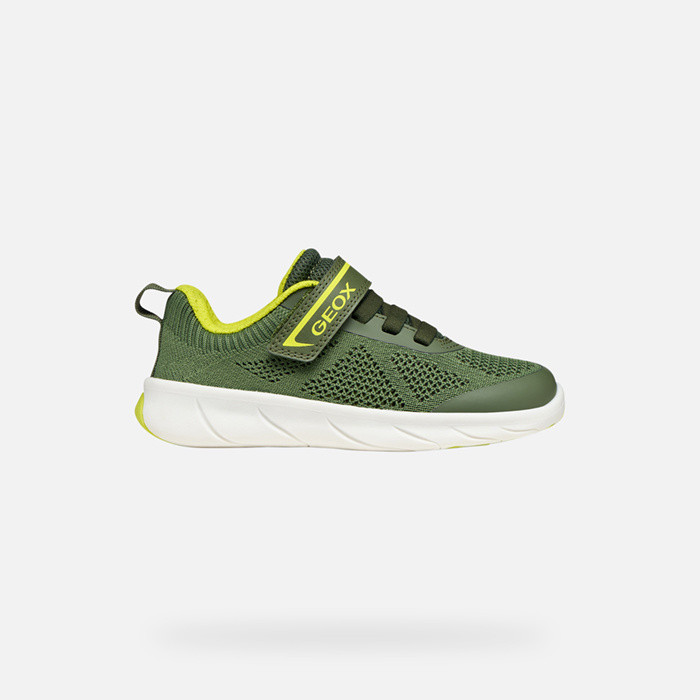 Canvas sneakers FOOT-RUN BOY Military/Lime | GEOX