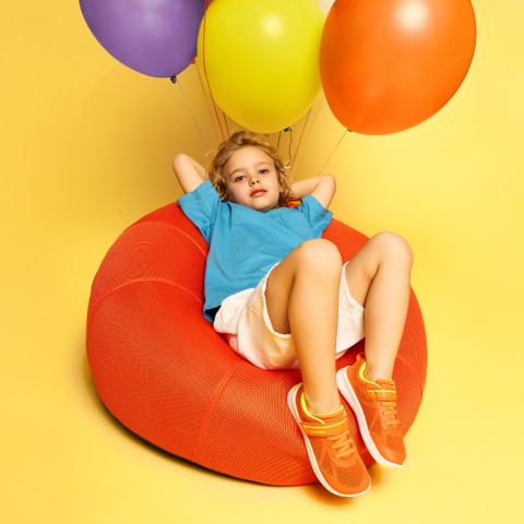 Canvas sneakers FOOT-RUN BOY Orange/Lime green - image number 1 | GEOX