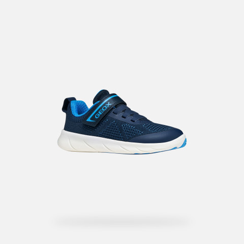 Leinensneaker FOOT-RUN JUNGE Marineblau/Azurblau - image number 2 | GEOX