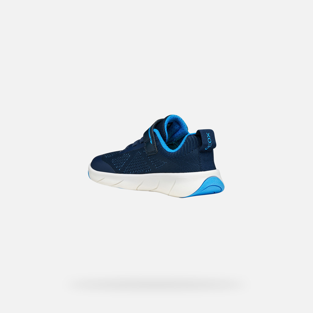 Leinensneaker FOOT-RUN JUNGE Marineblau/Azurblau - image number 3 | GEOX