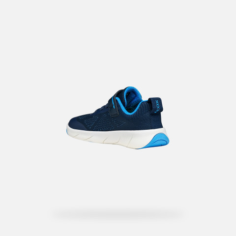 Leinensneaker FOOT-RUN JUNGE Marineblau/Azurblau - image number 3 | GEOX