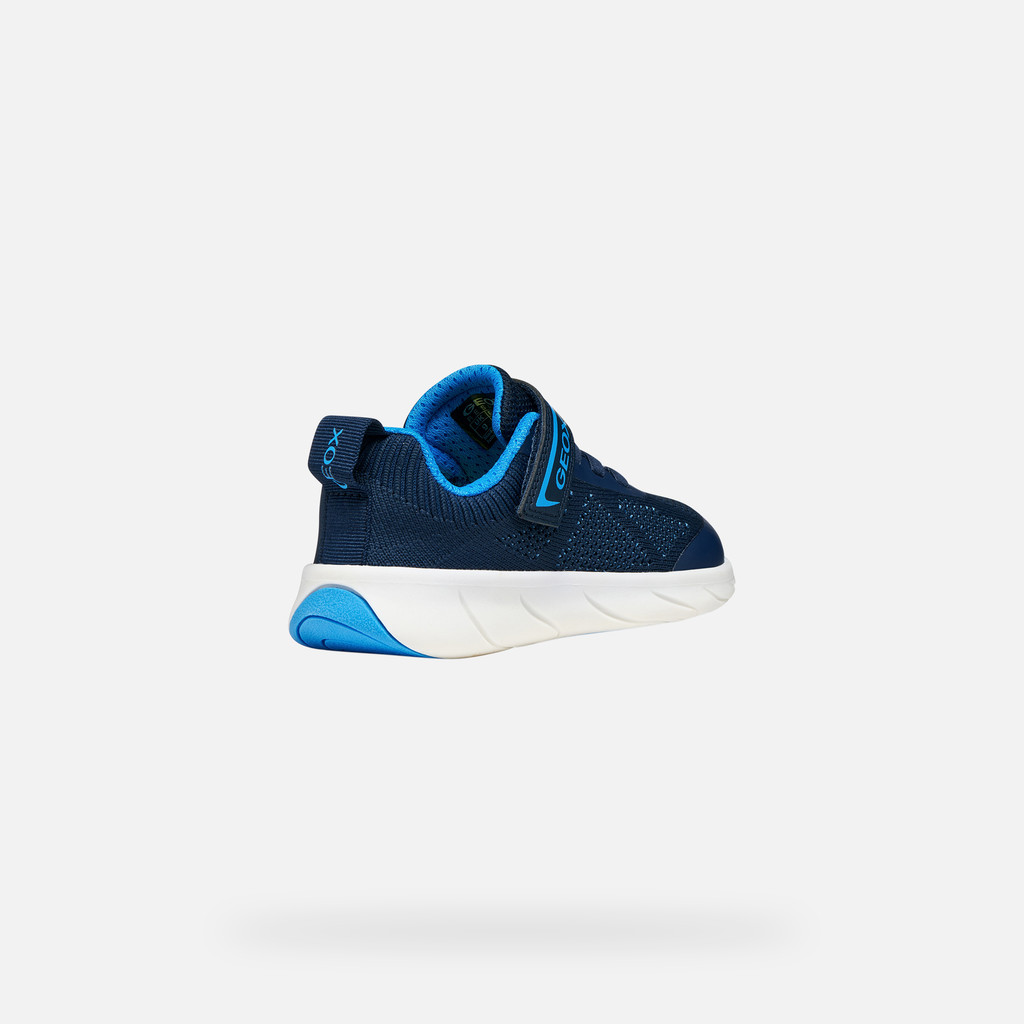 Leinensneaker FOOT-RUN JUNGE Marineblau/Azurblau - image number 4 | GEOX