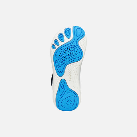 Leinensneaker FOOT-RUN JUNGE Marineblau/Azurblau - image number 6 | GEOX