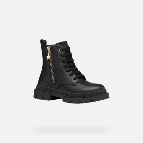 Combat boots KARSYN GIRL Black - image number 2 | GEOX