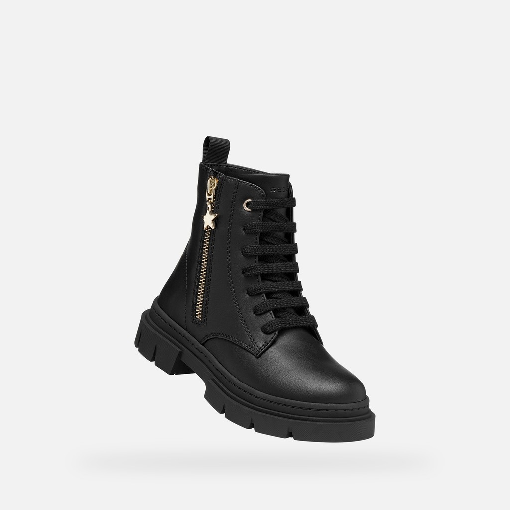 Combat boots KARSYN GIRL Black - image number 4 | GEOX