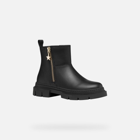 Combat boots KARSYN GIRL Black - image number 2 | GEOX