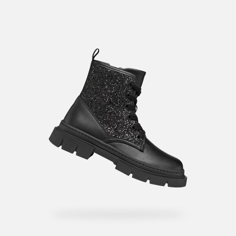 Botas militares KARSYN NI&Ntilde;A Negro | GEOX