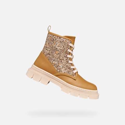 Botines KARSYN NI&Ntilde;A Galleta/Bronce claro | GEOX
