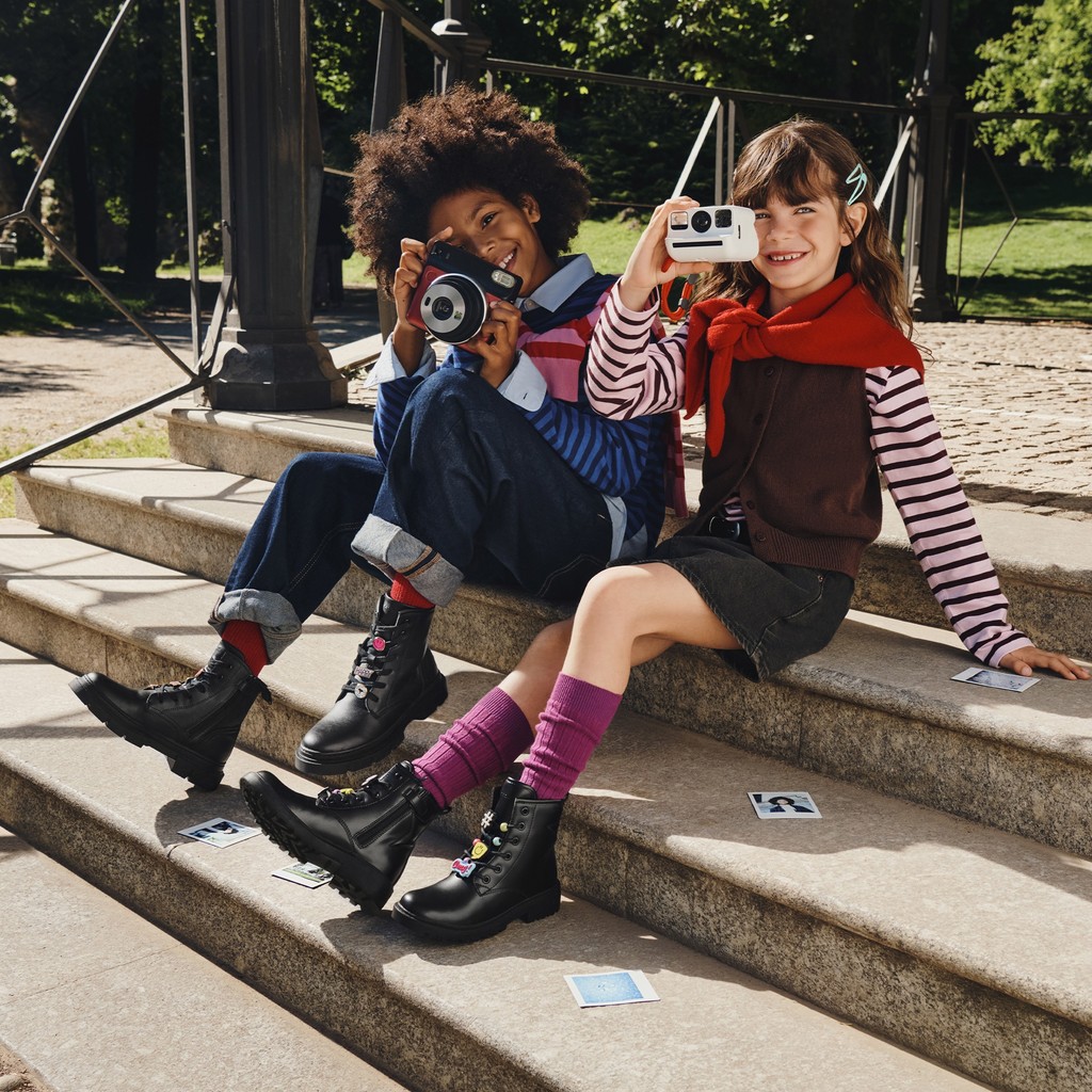 Rangers chaussures KARSYN FILLE Noir - image number 1 | GEOX