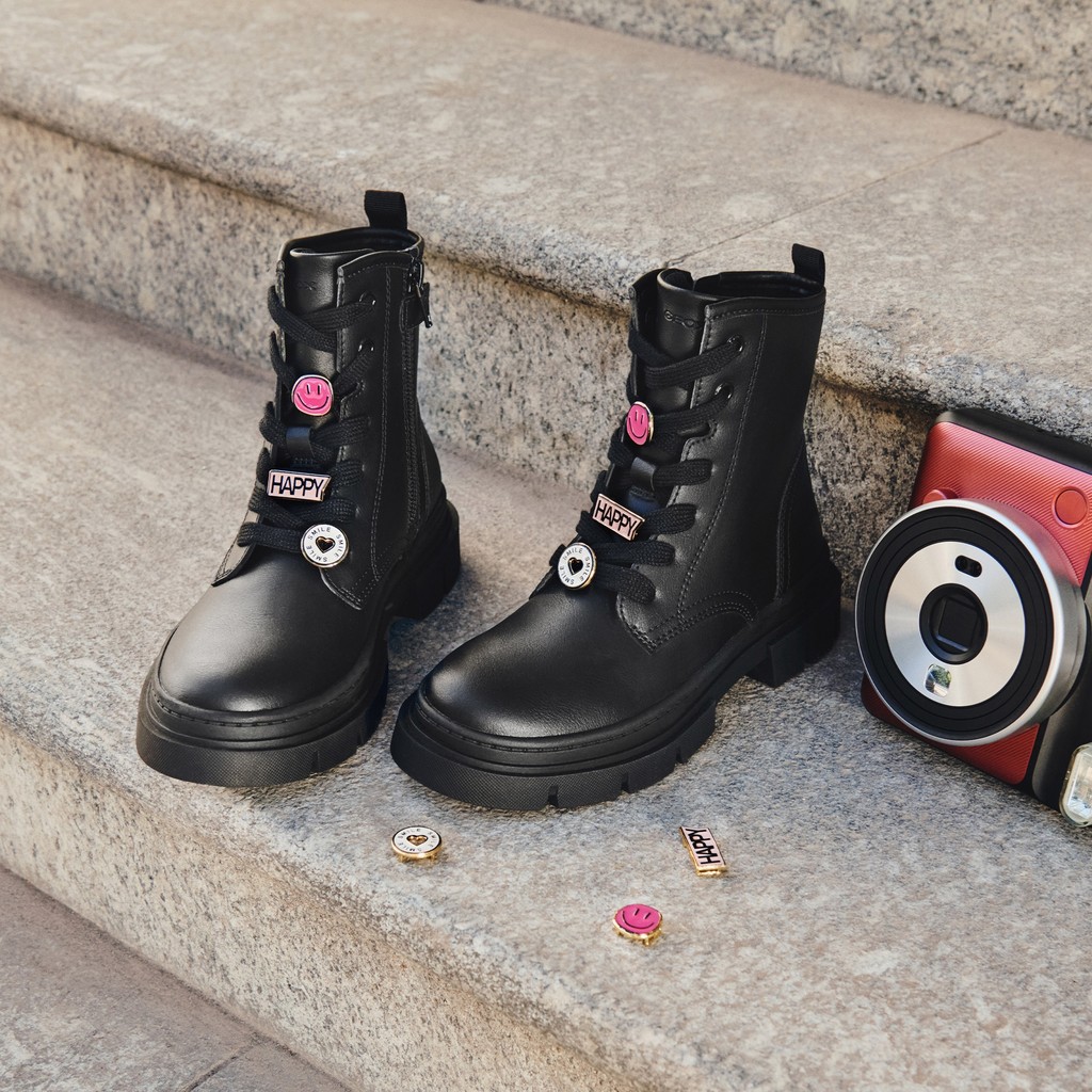 Rangers chaussures KARSYN FILLE Noir - image number 9 | GEOX