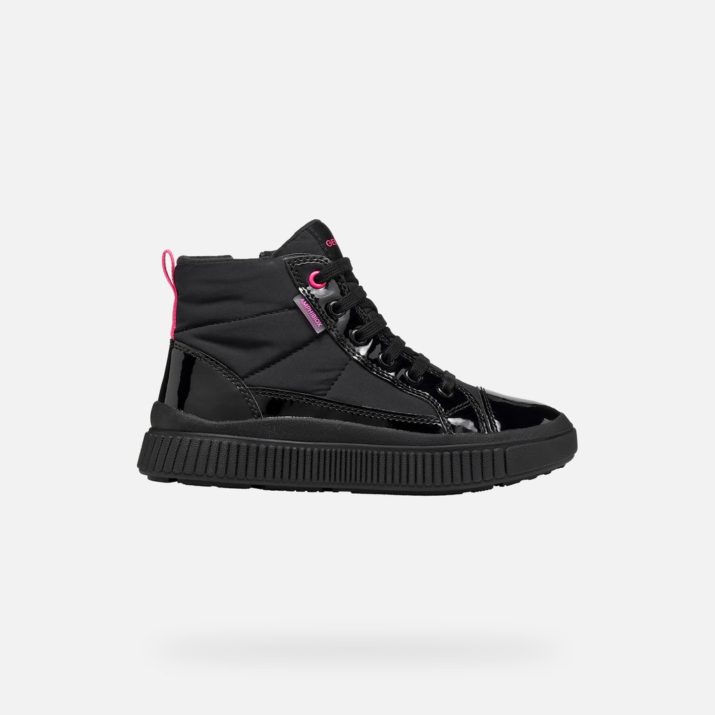 Waterproof trainers LAQUINNY ABX GIRL Black/Fluo Fuchsia - image number 1 | GEOX