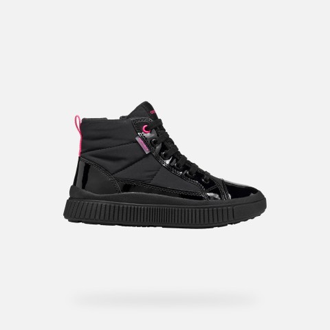 Waterproof trainers LAQUINNY ABX GIRL Black/Fluo Fuchsia - image number 1 | GEOX