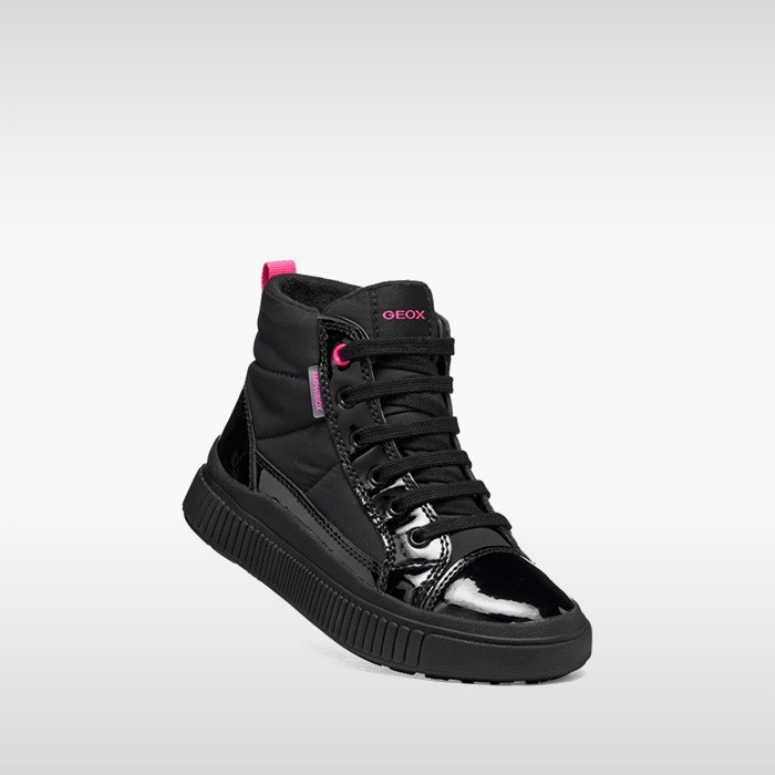 Waterproof trainers LAQUINNY ABX GIRL Black/Fluo Fuchsia | GEOX