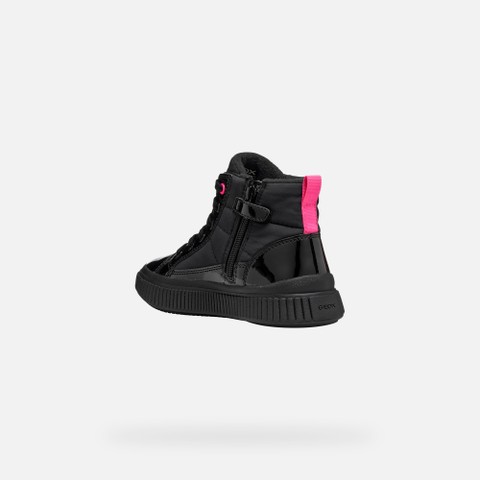 Waterproof trainers LAQUINNY ABX GIRL Black/Fluo Fuchsia - image number 3 | GEOX