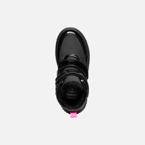 Bottines imperm&eacute;ables LAQUINNY ABX FILLE Noir/Fuchsia fluo - image number 5 | GEOX