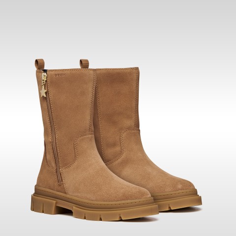Bottines en daim KARSYN WPF   FILLE Cognac - image number 7 | GEOX