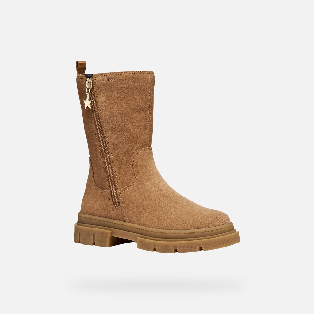 Bottines en daim KARSYN WPF   FILLE Cognac - image number 2 | GEOX