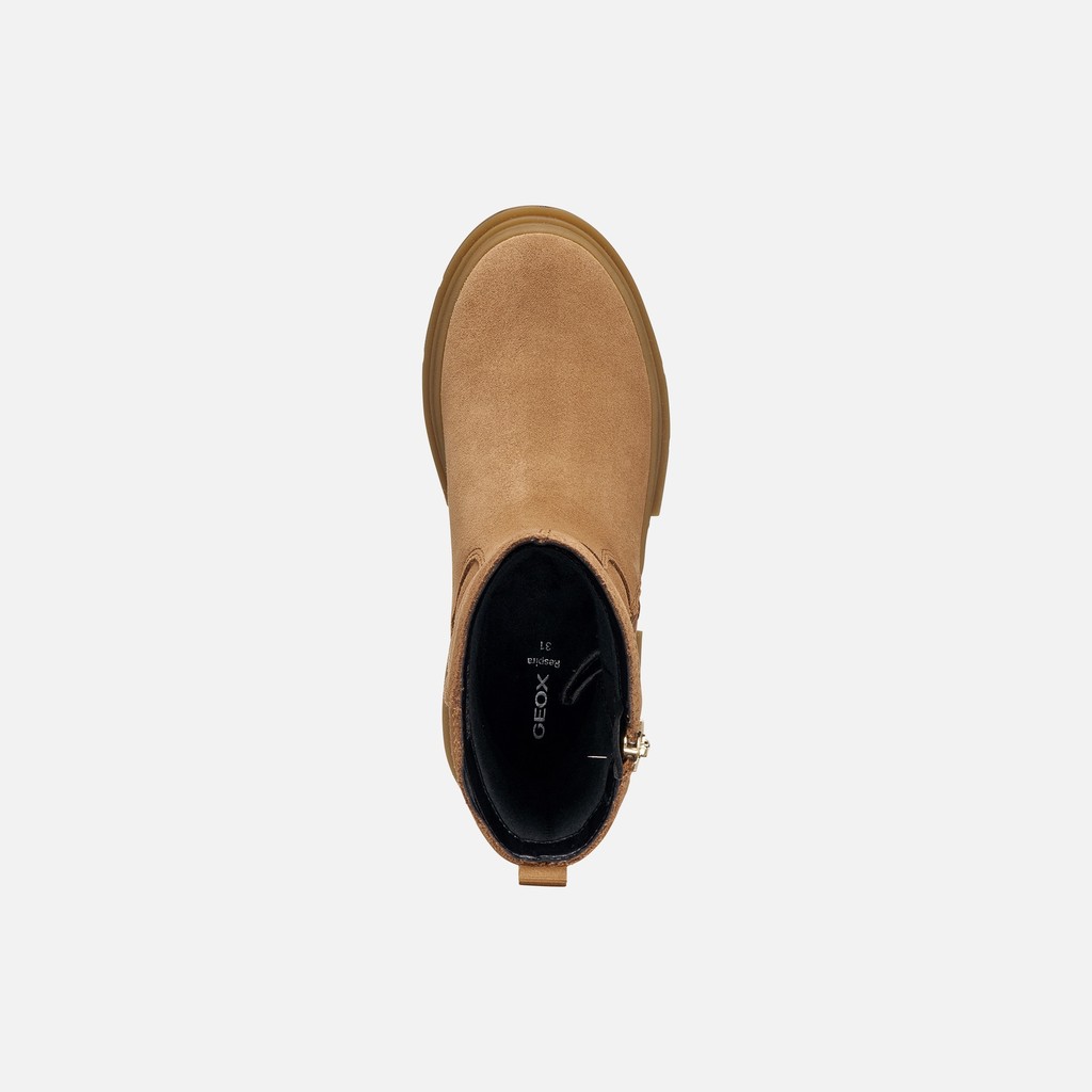 Bottines en daim KARSYN WPF   FILLE Cognac - image number 5 | GEOX