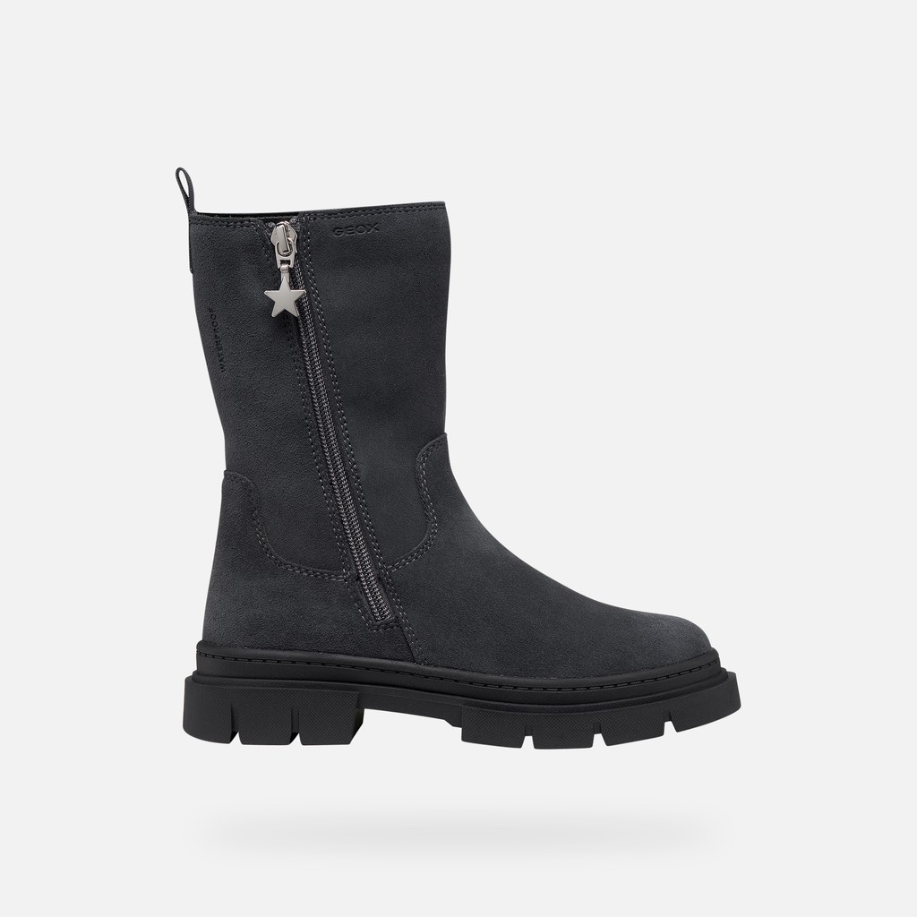 Suede ankle boots KARSYN WPF   GIRL Dark Gray - image number 1 | GEOX