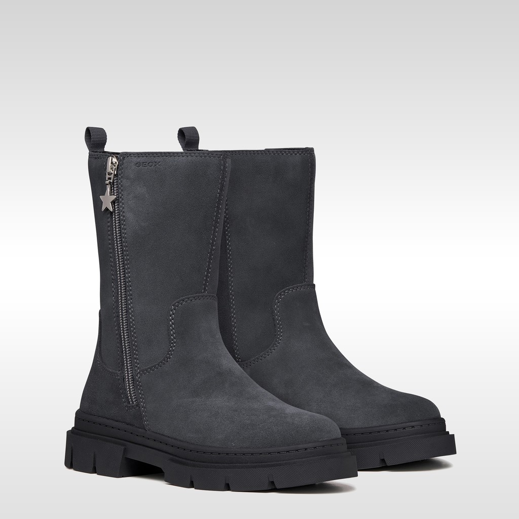 Suede ankle boots KARSYN WPF   GIRL Dark Gray - image number 7 | GEOX