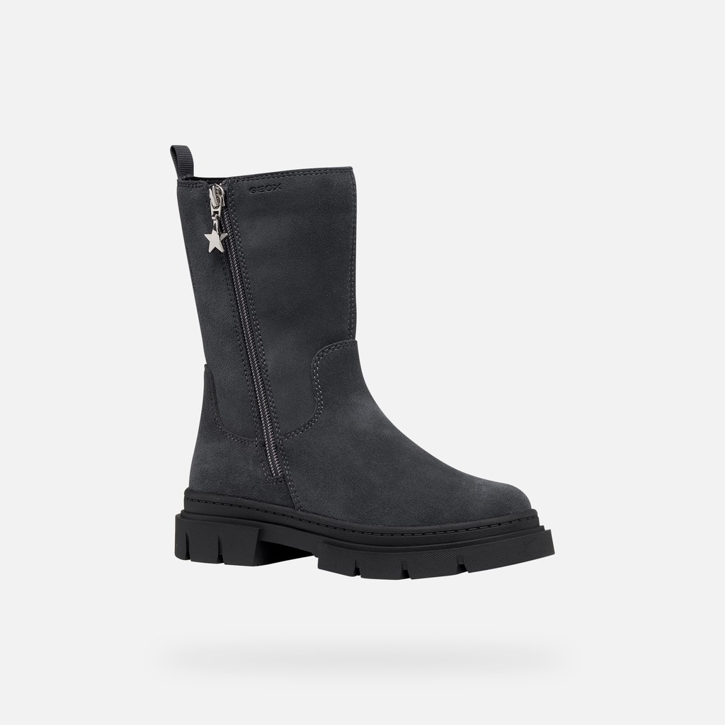 Suede ankle boots KARSYN WPF   GIRL Dark Gray - image number 2 | GEOX