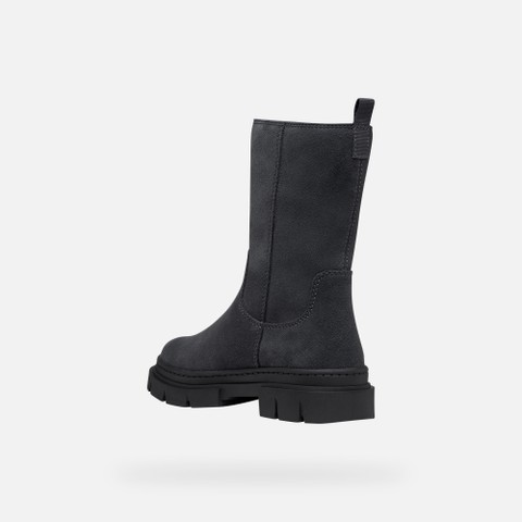 Suede ankle boots KARSYN WPF   GIRL Dark Gray - image number 3 | GEOX