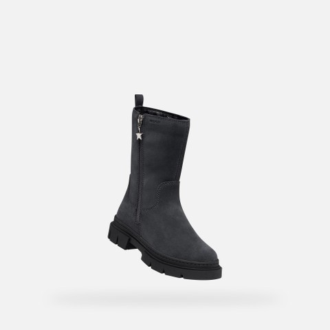 Suede ankle boots KARSYN WPF   GIRL Dark Gray - image number 4 | GEOX