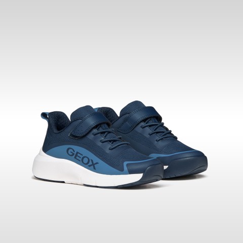 Waterproof hard toe sneakers PRO-RAN   BOY Navy/Light Blue - image number 7 | GEOX