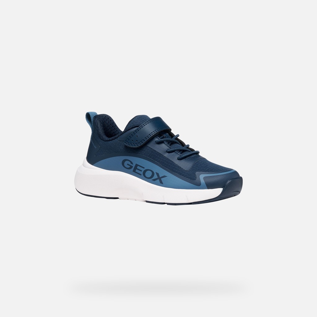 Waterproof hard toe sneakers PRO-RAN   BOY Navy/Light Blue - image number 2 | GEOX