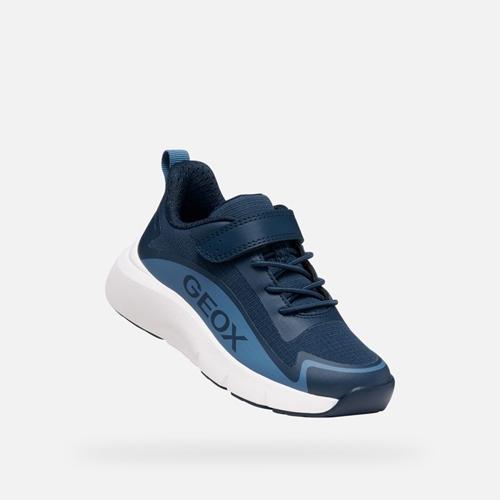 Waterproof hard toe sneakers PRO-RAN   BOY Navy/Light Blue | GEOX