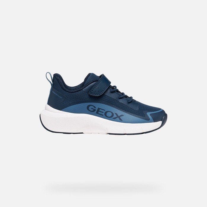 Waterproof hard toe sneakers PRO-RAN   BOY Navy/Light Blue | GEOX