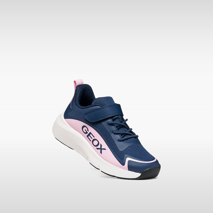 Waterproof hard toe sneakers PRO-RAN   GIRL Navy/Pink | GEOX