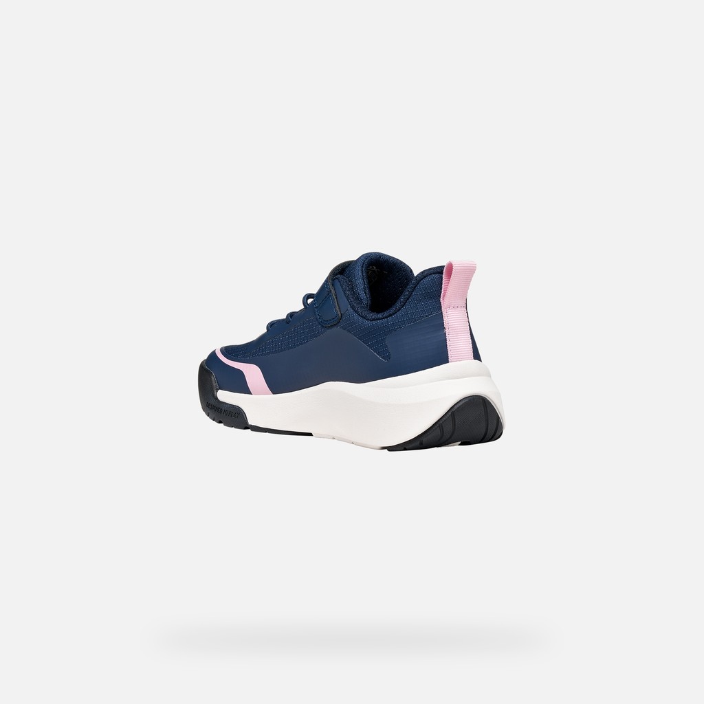 Waterproof hard toe sneakers PRO-RAN   GIRL Navy/Pink - image number 3 | GEOX