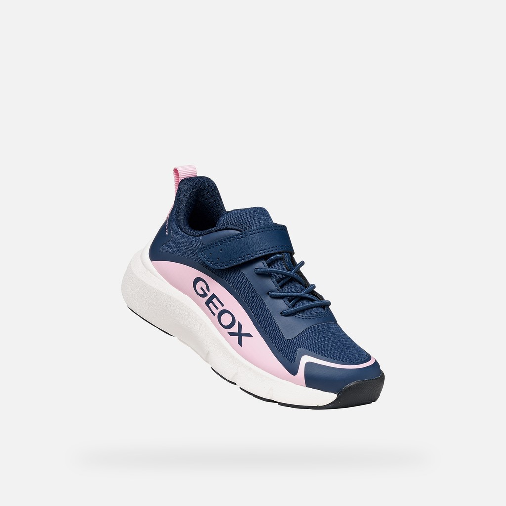 Waterproof hard toe sneakers PRO-RAN   GIRL Navy/Pink - image number 4 | GEOX