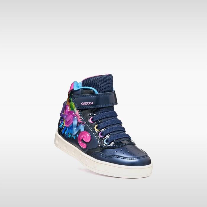 Shoes with lights SKYLIN GIRL Navy/Multicolor | GEOX