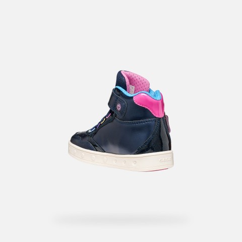 Shoes with lights SKYLIN GIRL Navy/Multicolor - image number 3 | GEOX