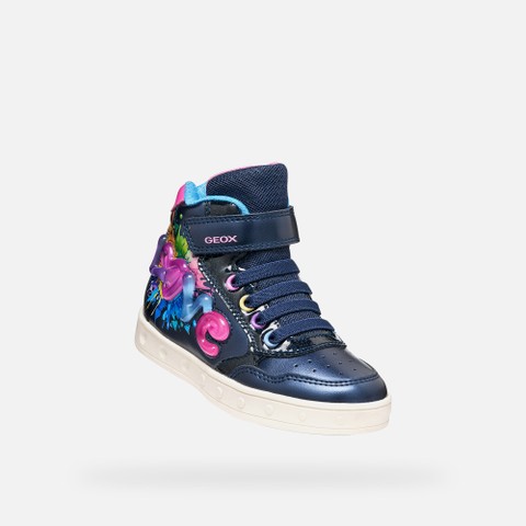 Shoes with lights SKYLIN GIRL Navy/Multicolor - image number 4 | GEOX