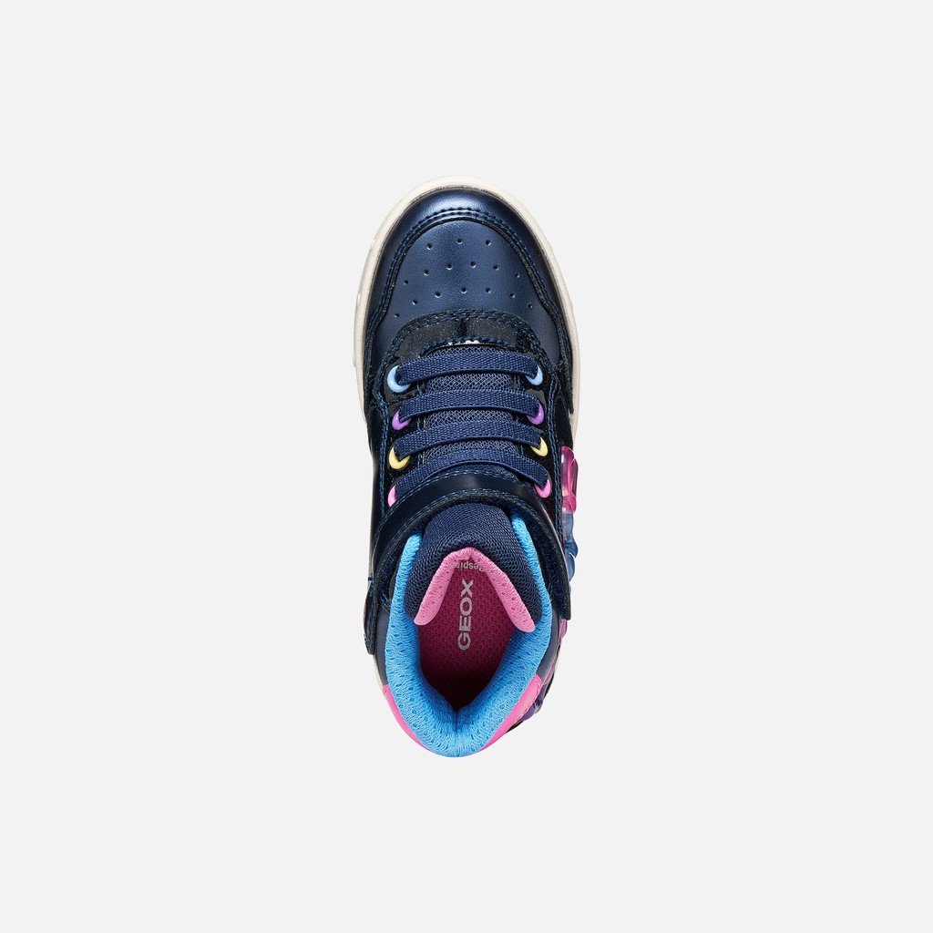 Shoes with lights SKYLIN GIRL Navy/Multicolor - image number 5 | GEOX