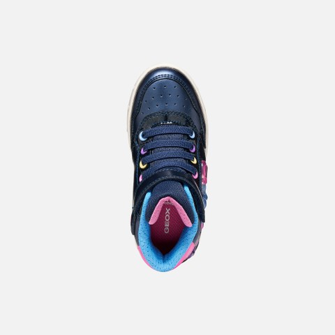 Shoes with lights SKYLIN GIRL Navy/Multicolor - image number 5 | GEOX