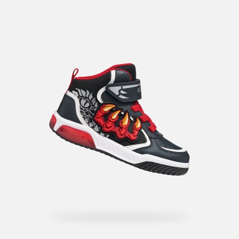 Chaussures avec lumi&egrave;res INEK GAR&Ccedil;ON Bleu marine/Rouge | GEOX