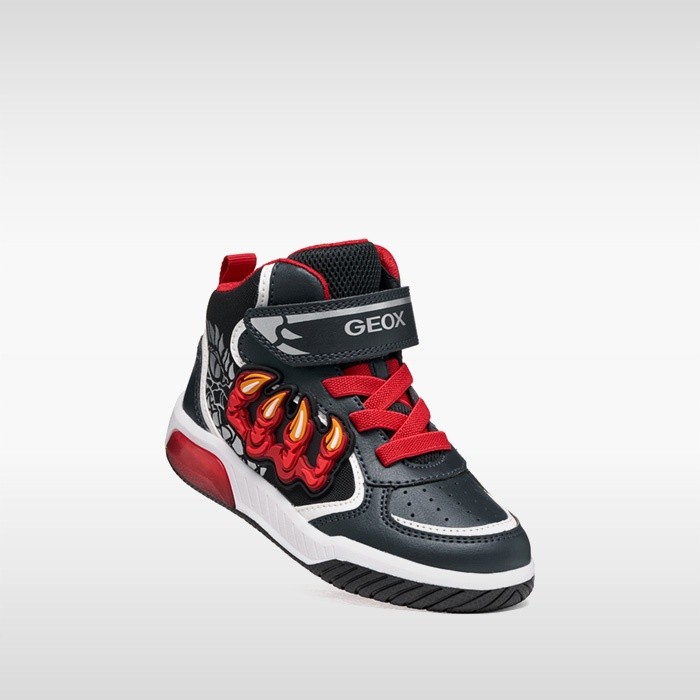 Chaussures avec lumi&egrave;res INEK GAR&Ccedil;ON Bleu marine/Rouge | GEOX