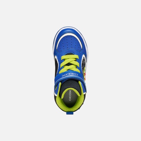 Chaussures avec lumi&egrave;res INEK GAR&Ccedil;ON Bleu roi/Citron vert - image number 6 | GEOX